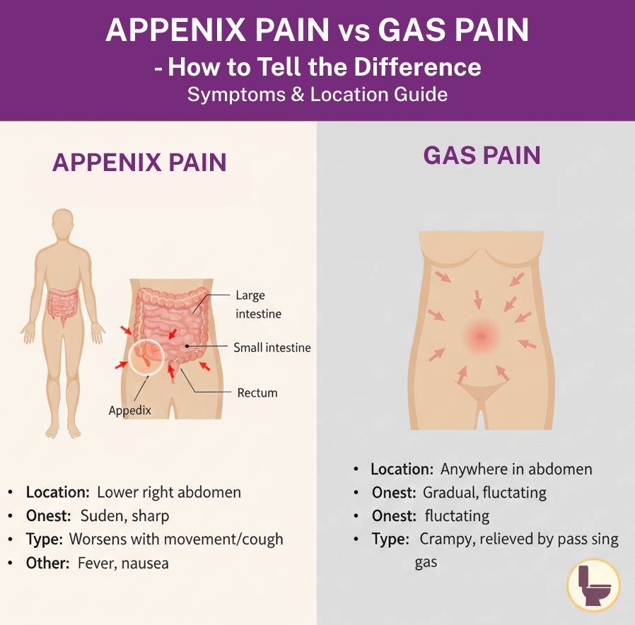 Appendix Pain vs Gas Pain – How to Tell the Difference