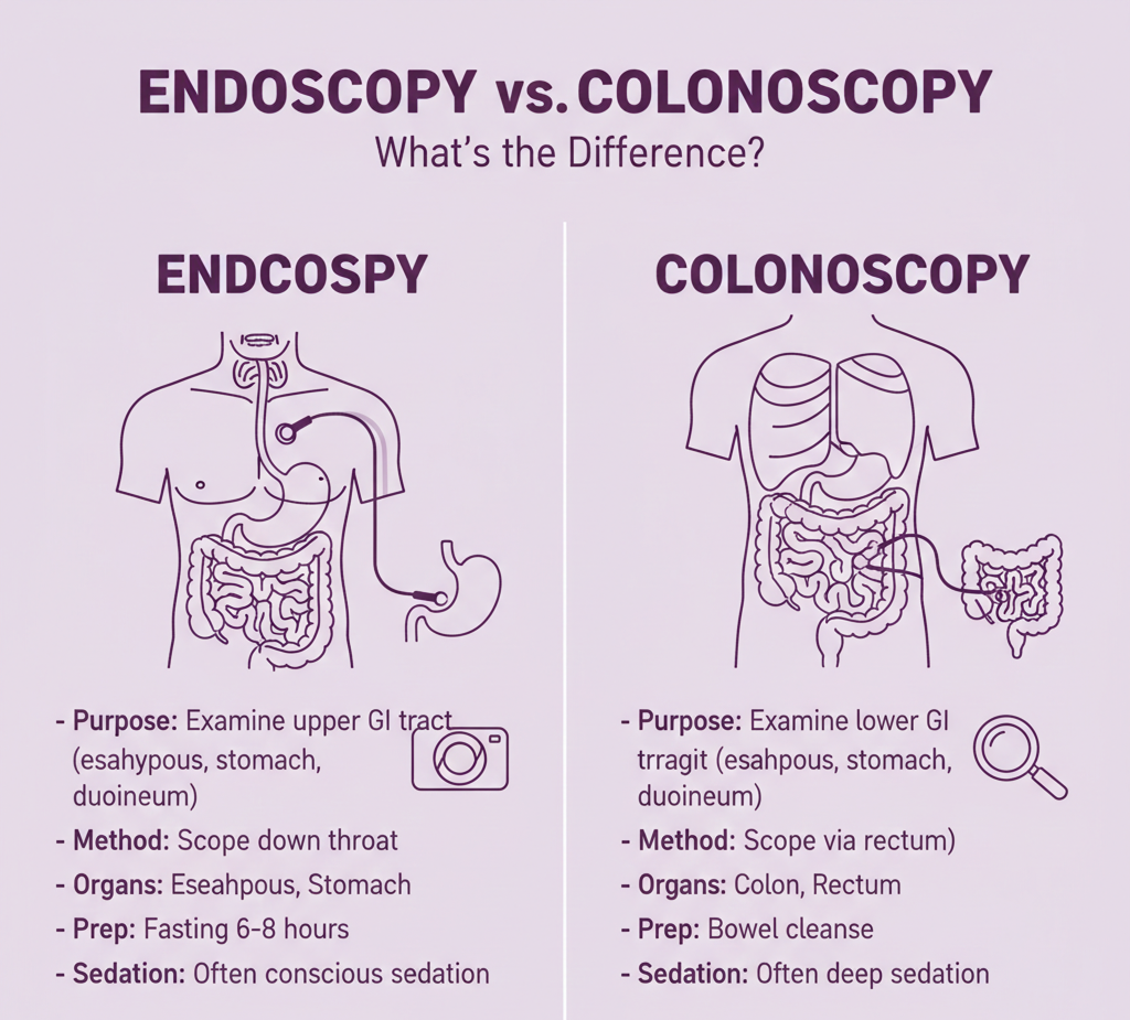 Endoscopy vs Colonoscopy – What's the Difference?